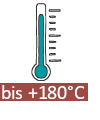 bis 180°C