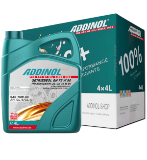 Addinol Getriebeöl GH 75 W 90 / 4 x 4 Liter