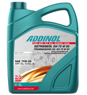 Addinol Getriebeöl GH 75 W 90 4 Liter Kanister Vorderseite